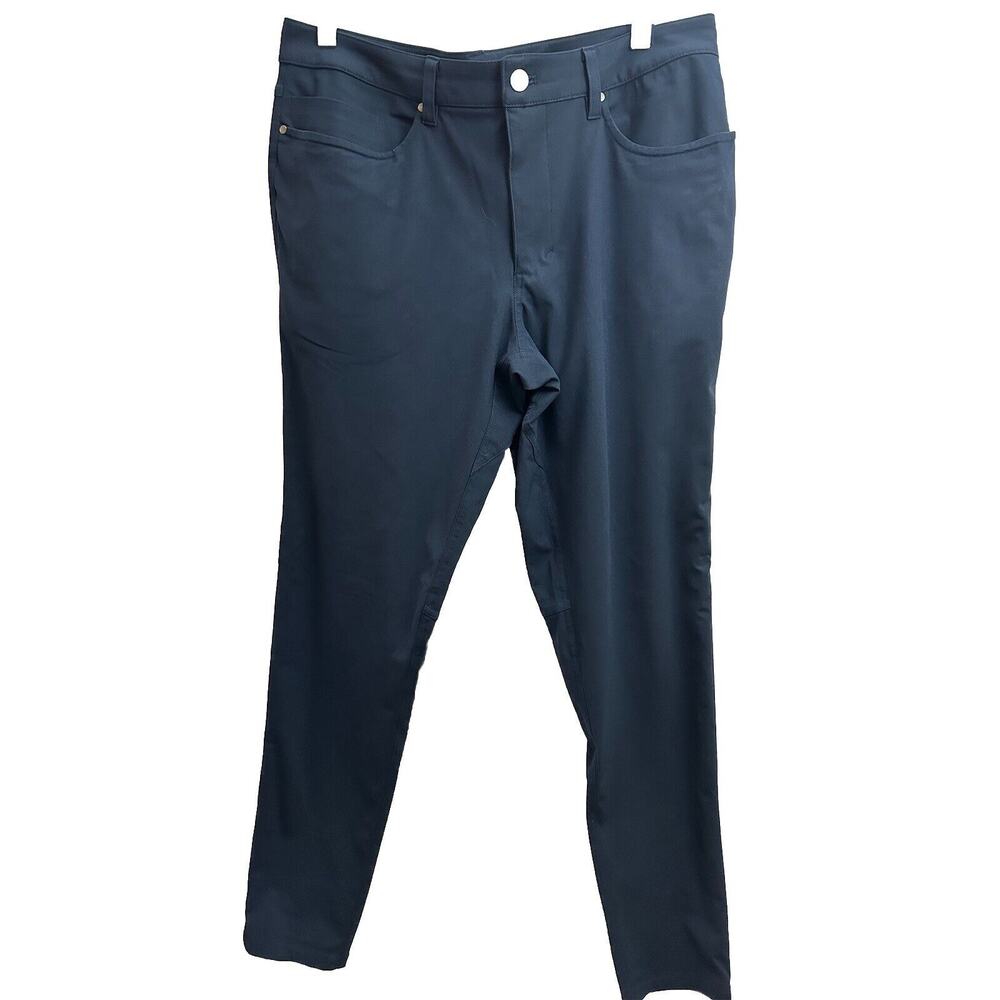 Lululemon Pants Mens ABC Skinny Navy Warpstreme Athleisure Commuter Chino SZ 33